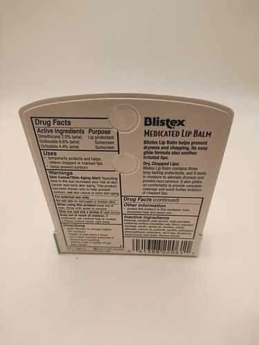 24x Blistex medizinischer Lib Balsam 0,15 Oz. pro Stück LSF 15 Ablaufdatum: 02/2026 - Bild 3 von 4