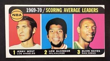 1970-71 Topps Scoring Average Leaders #2 (Alcindor West Hayes) Vintage ✅