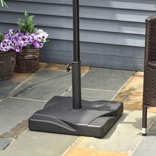 Outdoor Garden Parasol Base Stand Holder, Square, Fits Φ32mm,Φ38mm,Φ48mm Poles