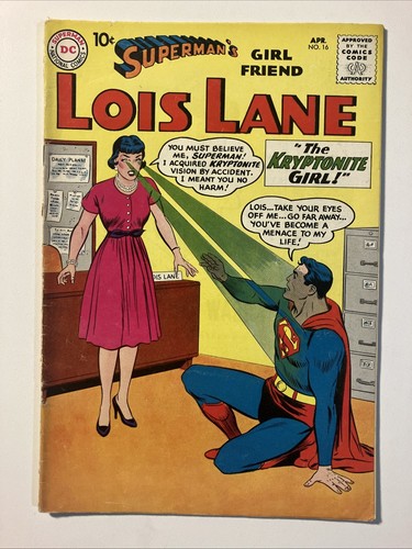 Supermans Freundin Lois Lane #16 sehr guter Zustand/sehr guter Zustand 5.0 1960 The Kryptonite Girl Superman