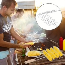 Net Grilling Basket Steak Meat Vegetable Rack Outdoor BBQ Foldable Versatile