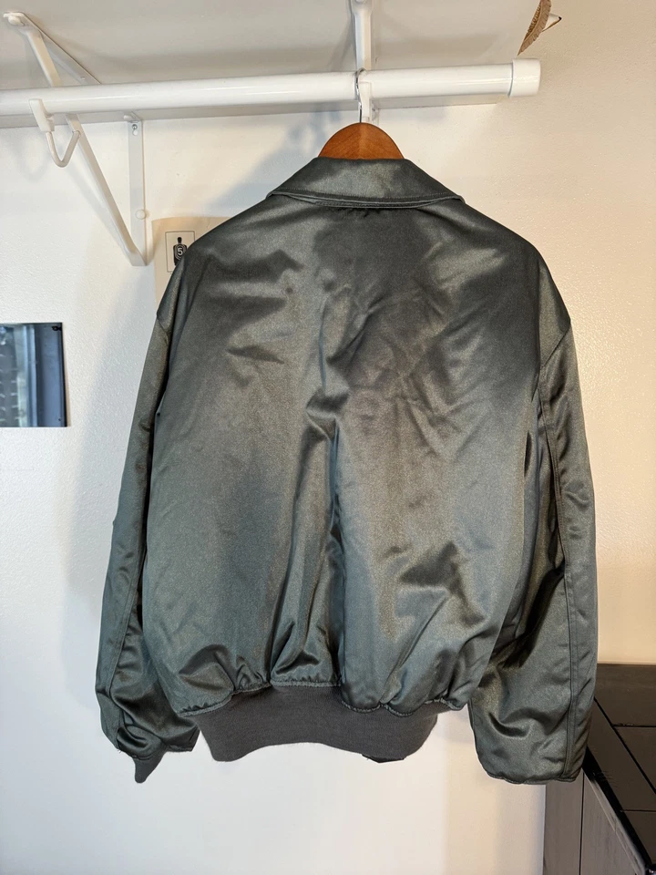 Alpha Industries Flight Jacket, Vintage, Sage Green,2XL, USA Made - Image 3 of 4