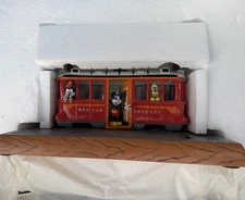 Ultra RARE Disney Parks Hollywood Red Car Trolley Mickey Figurine Costa Alavezos
