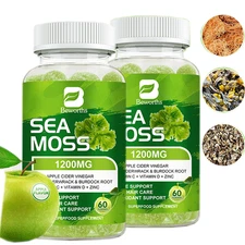 Organic Irish Sea Moss Gummies Bladderwrack & Burdock Thyroid Support