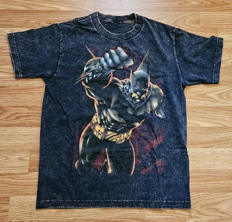 Vintage Batman and Joker The Dark Knight T Shirt Acid Wash