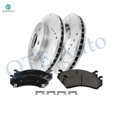 6P Front 331 Drilled Brake Rotors-Brake Pad To 2007 Chevy Silverado 1500 Classic