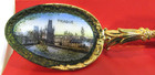 New Vintage Czechoslovakia Gold Plated Color Enameled 5" Souvenir Spoon in Box — photo 2