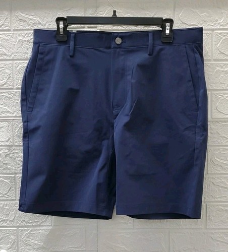 New RHOBCK Looper Delta Breathable Stretch Waist Shorts Fleet Navy Size 34