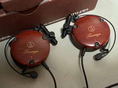 Audio-Technica ATH-EW9 Ear-Fit Headphones Wood Housing Wired