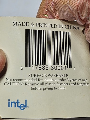 Intel Pentium II MMX 8" Bunny People Doll PINK Colored Logo Vintage 1997 - Picture 6 of 13