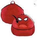 Marvel Spiderman Compressed Foam Bean Bag Chair for Kids, Red Plush