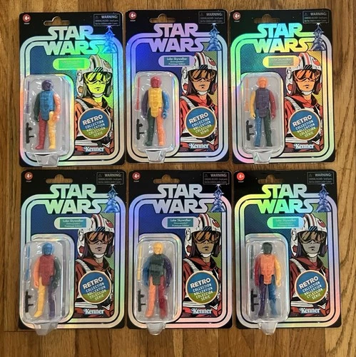 2022 Kenner Star Wars:  Luke Skywalker (Snowspeeder) Prototype Set of 6 Variants