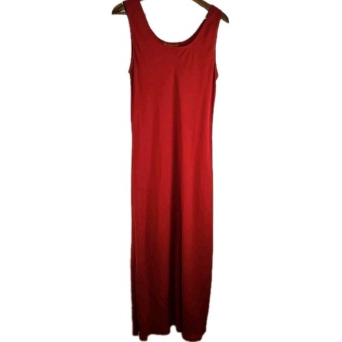 Harari Maxikleid Damen L 100% Seide Rot 