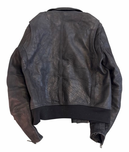 Rag And Bone Leather Jacket Men’s 38 NWT $1,295 Msrp Black Genuine Leather - Picture 2 of 7
