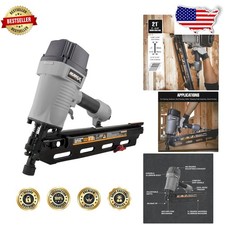 Heavy Duty Pneumatic Framing Nailer 3-1/2" 21 Deg. Anti-Dry-Fire, Comfort Grip