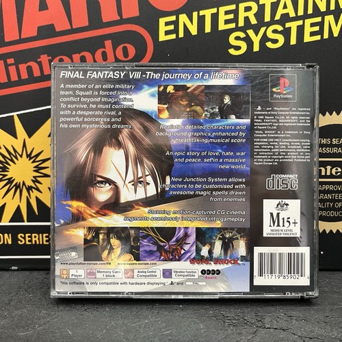 Final Fantasy VIII W.Manual 4 Discs Playstation PS1 PAL VGC TESTED FREE POSTAGE - Picture 2 of 14