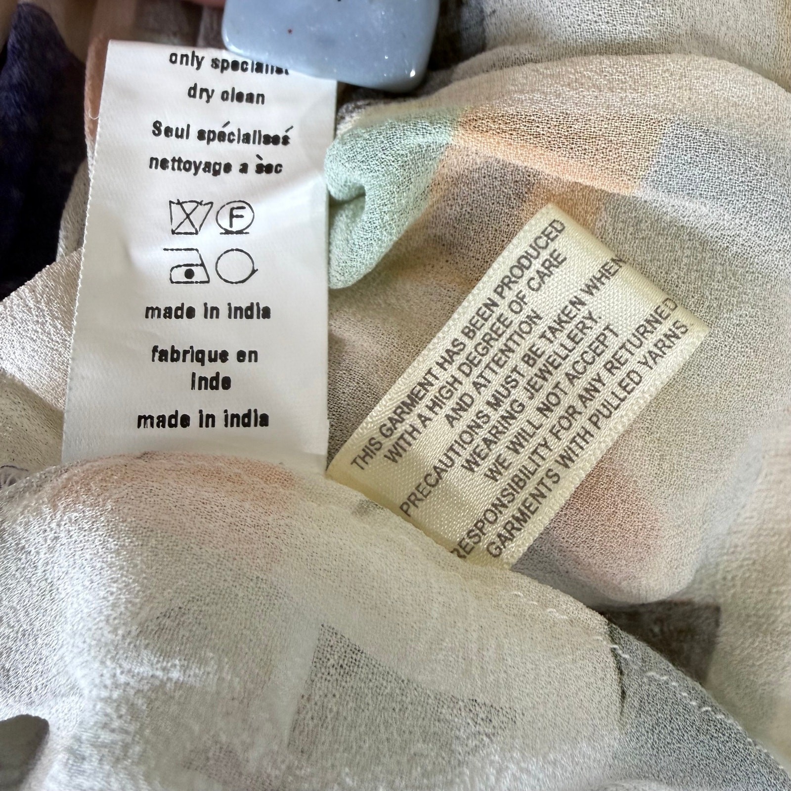 Lightweight Patchwork Apple Multi Print Beaded To… - image 9