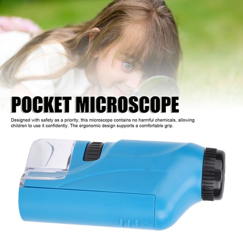 New Pocket Microscope 60X-120X Magnification LED Light Students Portable - Picture 13 of 24