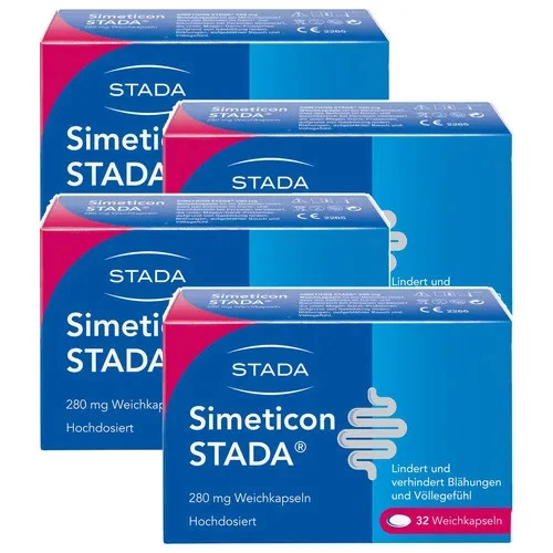 STADA CONSUMER HEALTH DEUTSCHLAND GMBH Simeticon Stada 280 mg Weichkapseln Set (4x32st) 4 St