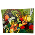 Decorative Ceramic Glazed Wall Tile Still Life Pumpkin Scene Design Art Decor