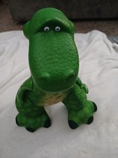 Fisher Price 2009 Disney Toy Story 14" T REX Plush Green Dinosaur Squeeze Roars