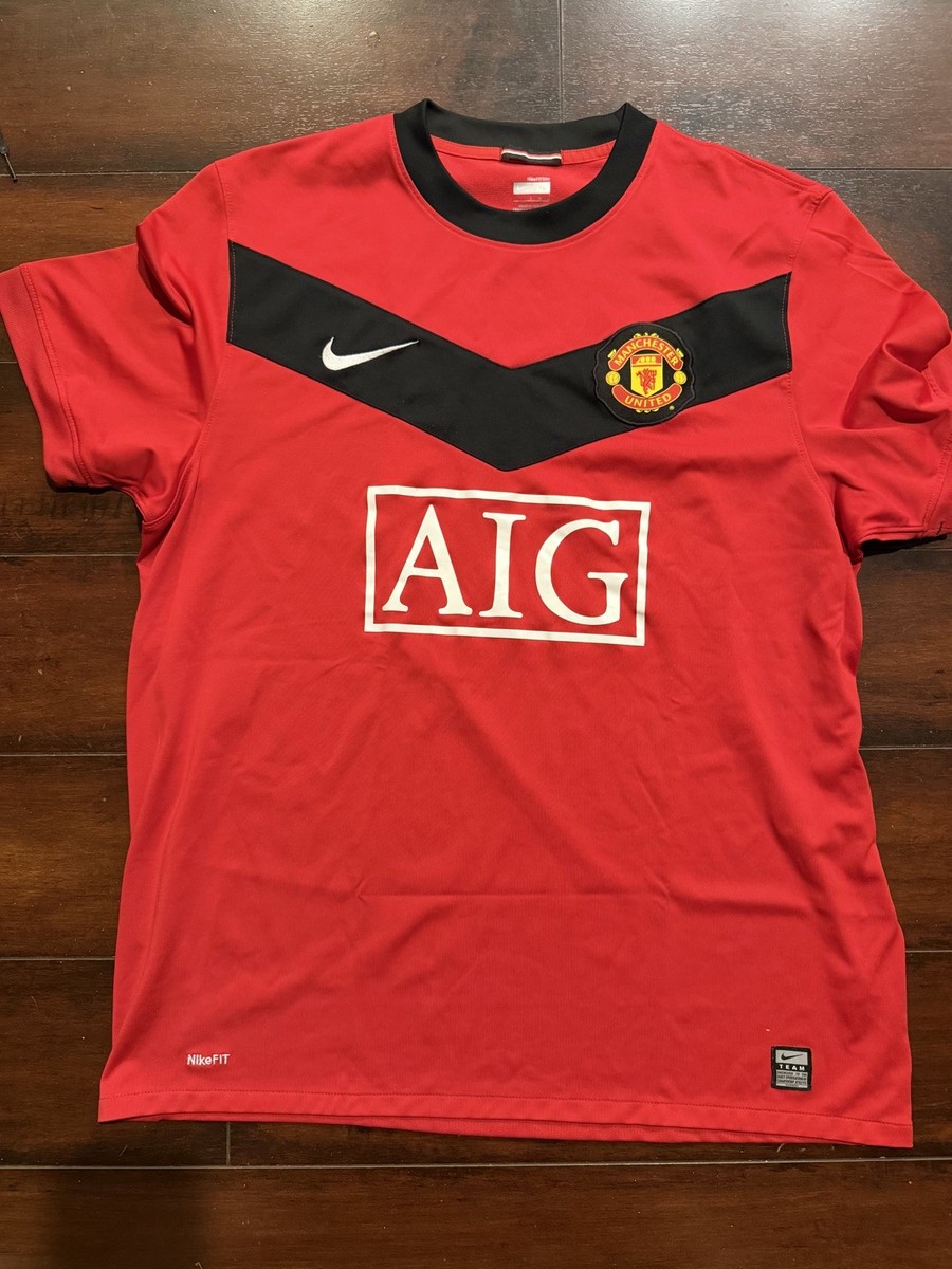 Manchester United Jersey 2009 2010 Home Size XL Shirt Nike 355091