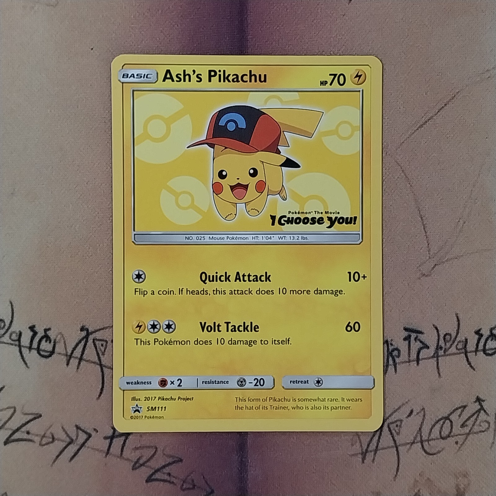 Ash's Pikachu SM111 Black Star Promo Movie Exclusive NM Pokemon Card English