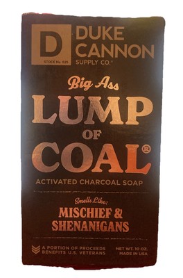New Soap Bar Duke Cannon Supply Co. Big Ass Lump Of Coal 10oz Men s NIB Mischief