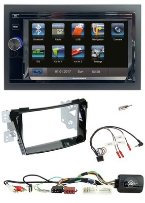 Blaupunkt 2DIN Bluetooth TMC USB Lenkrad SD Navigation für Hyundai i40 11-19 USB
