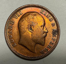 India British 1904 1/4 Anna Copper Coin. KM #501