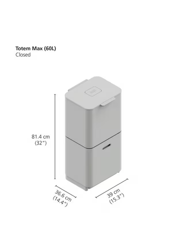 Joseph Joseph Intelligent Waste Totem Compact Bin, 60L, STEIN *LESEN* - Bild 4 von 8