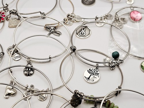 Alex Ani Mixed Charm Beaded Silver Lot 1 Project Bracelets lot Of 25 Pieces ⭐️ - Picture 16 of 21