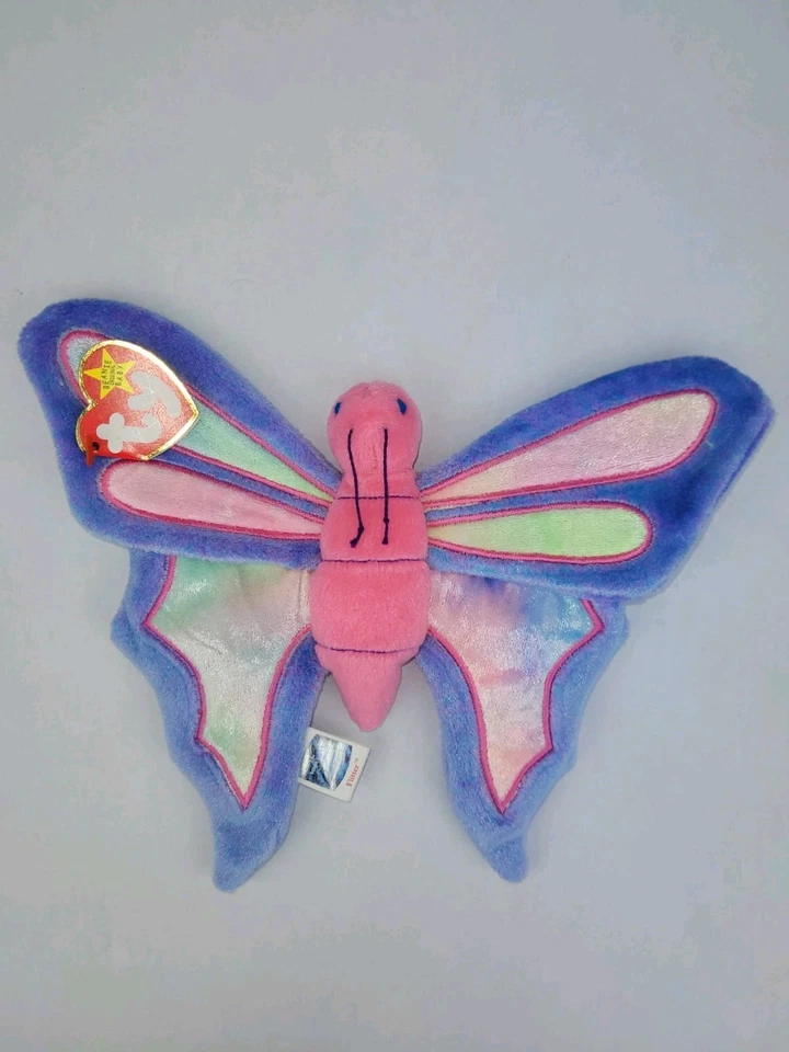 MINT RARE 1999 Ty Beanie Baby Flitter Butterfly ERRORS Mwmt Mq Collectible - Image 2 of 4