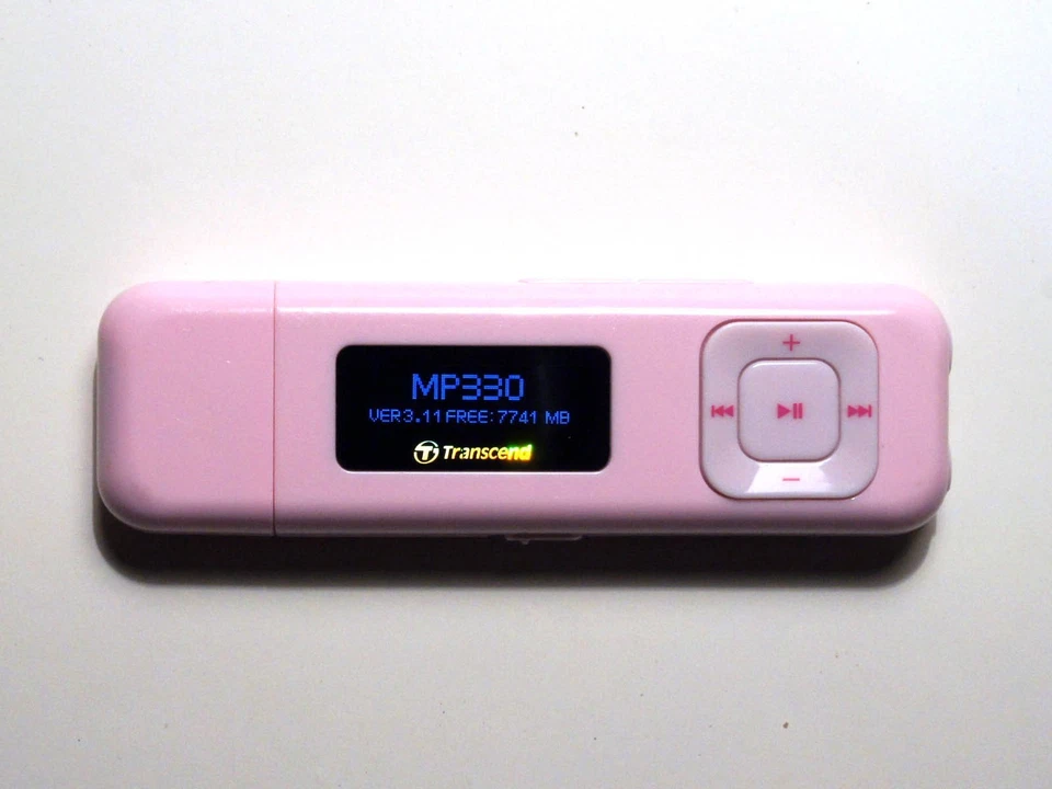 Reproductor compacto mp3 Transcend mp330 8gb rosa Foto 2 de 4