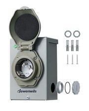 DEWENWILS 50 Amp Outdoor Inlet Box, Pre-Drilled for Easy Installation, SS2-50P