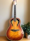 Ovation 12 String Deep Body Acoustic Guitar Brown Soundhole Design