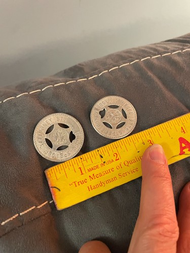 Vintage Pfadfinder Glücksmünze Excelsior Schuh & 2 persönliche Glücksmarken - Bild 8 von 13