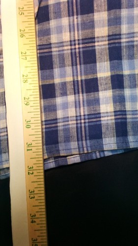 IZOD Hemd Herren 4XL blau kariert Madras schnelltrocknend atmungsaktiv neu - Bild 9 von 11