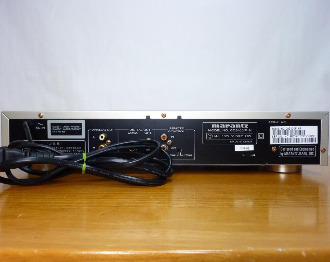 Marantz CD5400 CD Player/Deck Compact disc player D/A