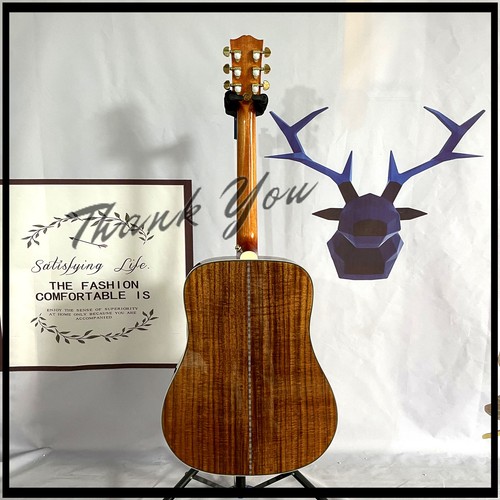 Hummingbird Acoustic Electric Guitar Solid Spruce Top KOA Body Gold Hardware - Picture 6 of 12