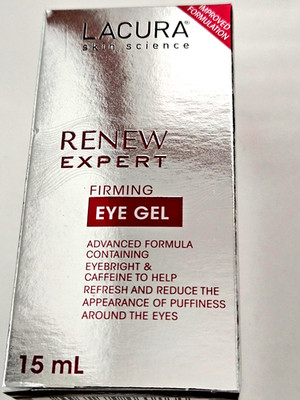 lacura skin Care Science Renew Expert Firming Eye Gel Puffiness Reducer.