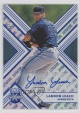 2018 Panini Elite Extra Edition Aspirations Blue 49/50 Landon Leach Auto 15r3