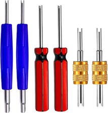 6Pcs Valve Stem Removal Tool Kit, R134 R12 A/C HVAC Air 6PCS VAVLE TOOLS 