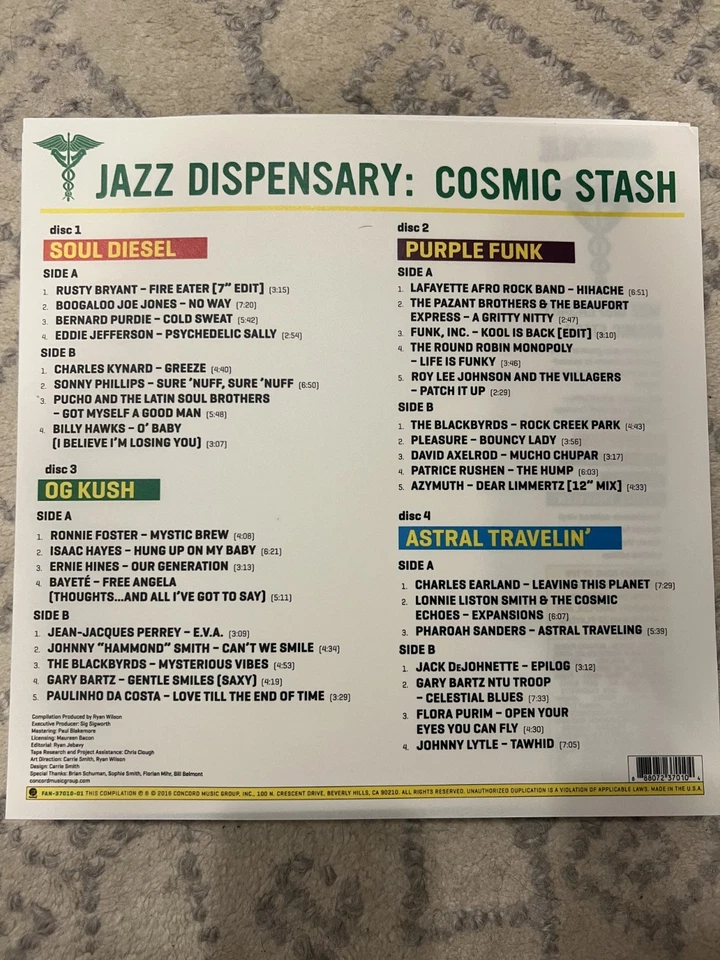 Jazz Dispensary: Cosmic Stash 4 LP RSD16 2016 EX/NM with OBI Record Store Day - Image 3 of 4