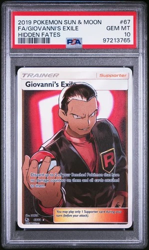 Pokemon Giovanni's Exile Hidden Fates 67/68 PSA 10