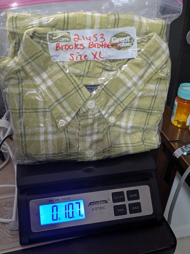 Brooks Brothers IRISH LINEN Green Plaid Button-Up Shirt - Men XL - Picture 14 of 14