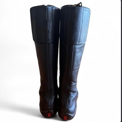 Vintage Archival PRADA Sport 90's Linea rossa knee high leather