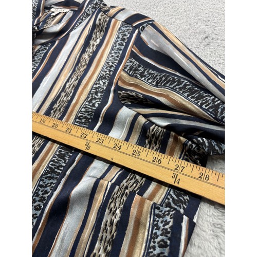 NIC+ZOE Striped Leopard Print Button Down Shirt Top Women's Plus Size 2X - Picture 5 of 7