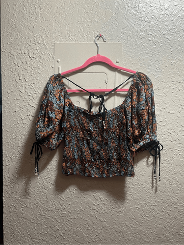 Camisa Free People Floral Oscura Espalda Para Mujer Talla XS NUEVA PRECIO DE VENTA SUGERIDO POR EL FABRICANTE $98 - Imagen 9 de 13