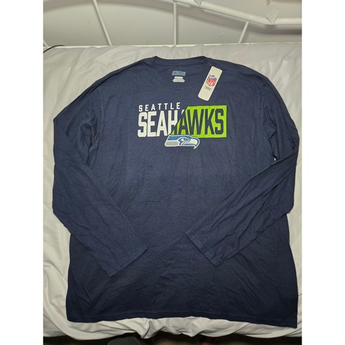 NFL Apparel Men's Seattle Seahawks Navy Cotton Longsleeve 2XL NWT - Picture 5 of 5